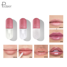 OEM Lipgloss  Moisturizer Lip Plumper Volume Long Lasting Sexy Big Lips Pump Transparent  Glitter Lipgloss